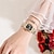 abordables Montres à Quartz-Crrju femmes montre à quartz creative acier robe bracelet analogique montres dames carré étanche femelle relogio feminin