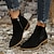 voordelige Chelsea -laarzen-Dames Laarzen Chelsea-laarzen Laarsjes enkellaarsjes Dagelijks Wandelen Effen Kleur Booties enkellaarzen Winter Gesp Blok hiel Blokhak Gepuntte Teen Elegant Vintage Comfortabel PU Leegloper Donker