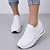 Χαμηλού Κόστους Γυναικεία Sneakers-Γυναικεία Αθλητικά Παπούτσια Παπούτσια Flyknit Παπούτσια άνεσης Καθημερινά Εσωτερικό Περπάτημα Συμπαγές Χρώμα Καλοκαίρι Πούλιες Κρυφό τακούνι Στρογγυλή Μύτη Μοντέρνα Αθλητικό Καθημερινό