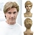cheap Costume Wigs-Mens Wigs Short Light Brown Wig Synthetic Heat Resistant Natural Halloween Cosplay Hair Wig for Male