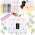 baratos costura e tricô e crochê-58pcs kit de crochê iniciantes conjunto de crochê com fio de crochê, conjunto de agulha de crochê portátil ganchos de crochê ergonômicos ganchos de crochê de renda macia estojo de agulha de crochê de viagem completo suprimentos de crochê de tricô