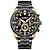 זול שעוני קוורץ-CURREN גברים קווארץ פאר צג גדול אופנתי עסקים זורח שלושה אזורי זמן לוח שנה עמיד במים סגסוגת שעון