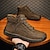 ieftine Încălțăminte manuală pentru bărbați-Bărbați Cizme Retro Cizme de deșert Pantofi lucrați manual Pantofi de confort Plimbare Casual Zilnic Piele Comfortabil Cizme / Cizme la Gleznă Loafer Roșu Închis Negru Kaki Primăvară Toamnă