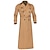 abordables Manteaux &amp; vestes-Homme Veste de transition Trench-Coat Long Sortir Toutes saisons Polyester Léger Vêtements d&#039;extérieur Vêtement Tenue Streetwear Uni Col Rabattu Double Boutonnage