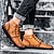 abordables Zapatos hechos a mano de hombre-Hombre Botas Oxfords Retro Zapatos hechos a mano Zapatos Confort Zapatos de Paseo Vintage Clásico Casual Exterior Diario Cuero Cómodo Botines / Hasta el Tobillo Mocasín Negro Amarillo Caqui Primavera