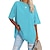 ieftine Bluze simple pentru femei-Tricou Pentru femei Negru-1 Alb Roz Îmbujorat Mată Larg Zilnic De Bază Neon &amp; Luminos Rotund Potrivire Largă M / M