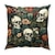 billige Halloween soveværelse-dobbelt side pudebetræk 1 stk skelet blomst blød dekorativ firkantet pudebetræk pudebetræk til soveværelse stue sofa sofa stol dekorationer