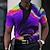 abordables polos boutonnés pour hommes-Homme POLO Polo à revers Polos boutonnés Tee Shirt Golf 3D Print Imprimés Photos Col rabattu Noir Rouge Bleu Violet Orange Extérieur Plein Air Manches courtes Imprimer Vêtement Tenue Sportif Mode