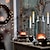 billige Dekorative lys-12 stk batteridrevet flammefri flimrende hængende tilspidsende svævende falske stearinlys med tryllestav fjernbetjening led elektrisk vindue stearinlys indretning til halloween jul bryllup og