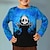 cheap Boy&#039;s 3D T-shirts-Halloween Boys 3D Skull T shirt Tee Long Sleeve 3D Print Fall Winter Sports Fashion Streetwear Polyester Kids 3-12 Years Halloween Casual Regular Fit