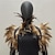 cheap Women&#039;s Costumes-Maleficent Costume Women Feather Cape Punk Gothic Shawl Mens Halloween Shawl Black Choker Collars