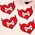 voordelige Persoonlijke bescherming-2 paar ademende zelfklevende borstpleister wegwerp satijn ademend en schattig rood hart en wit bot kleine duivel borstpleister