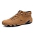 ieftine Încălțăminte manuală pentru bărbați-Bărbați Cizme Pantofi lucrați manual Pantofi de confort Drumeții Plimbare Epocă Casual În aer liber Zilnic Piele Cald Augmentare Înălțime Comfortabil Cizme / Cizme la Gleznă Dantelat Negru Alb