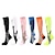 cheap Men&#039;s Socks-Men&#039;s 1 Pair Compression Socks Black White Color Graphic Outdoor Athleisure Spring, Fall, Winter, Summer