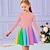 Χαμηλού Κόστους 3d φορέματα κοριτσιών-Κορίτσια » 3D Γραφική Γεωμετρικό Συνδυασμός Χρωμάτων Φόρεμα Μακρυμάνικο 3D εκτύπωση Καλοκαίρι Φθινόπωρο Αθλήματα &amp; Ύπαιθρος Καθημερινά Αργίες χαριτωμένο στυλ Καθημερινό Πανεμορφη Παιδιά 3-12 χρόνια