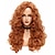 abordables Pelucas sintéticas de moda-pelucas onduladas largas 28 pulgadas beige natural mezclado rubio sintético rizado peluca de pelo rizado para mujeres pelucas de fiesta cosplay de halloween