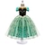 cheap Dresses-Kids Girls&#039; Dress Graphic Geometric Flower Short Sleeve Elegant Sweet Tulle Dress Summer Spring Green B B49 SA30