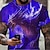 お買い得  男性の 3d t シャツ-男性用 Tシャツ グラフィック 動物 ドラゴン クルーネック 衣類 3Dプリント アウトドア 日常 半袖 プリント ヴィンテージ ファッション デザイナー