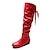cheap Women&#039;s Boots-Women&#039;s Boots Slouchy Boots Plus Size Knee High Boots Outdoor Daily Solid Color Knee High Boots Winter Block Heel Pointed Toe Elegant Casual Minimalism Walking PU Zipper Black White Red