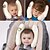 baratos Encostos de cabeça e Almofadas lombares-Almofada de encosto de cabeça de assento de segurança para bebê Almofada de pescoço infantil Almofada de proteção fixa de cabeça para carrinho de bebê