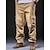cheap Cargo Pants-Men&#039;s Cargo Pants Cargo Trousers Hiking Pants Pocket Plain Comfort Breathable Outdoor Daily Going out 100% Cotton Fashion Casual Army Yellow Black Micro-elastic