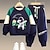 cheap Sets-2 Pieces Kids Boys Hoodie &amp; Pants Sweatshirt &amp; Pants Clothing Set Outfit Color Block Letter Astronaut Long Sleeve Pocket Set School Sports Fashion Daily Fall Winter 7-13 Years Black Navy Blue Gray