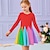 Χαμηλού Κόστους 3d φορέματα κοριτσιών-Κορίτσια » 3D Γραφική Γεωμετρικό Συνδυασμός Χρωμάτων Φόρεμα Μακρυμάνικο 3D εκτύπωση Καλοκαίρι Φθινόπωρο Αθλήματα &amp; Ύπαιθρος Καθημερινά Αργίες χαριτωμένο στυλ Καθημερινό Πανεμορφη Παιδιά 3-12 χρόνια