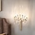 cheap Crystal Wall Lights-Crystal Indoor Wall Lights K9 7 Head Gold LED Nordic Style Wall Sconce Living Room Shops Cafes Steel Warm White Wall Light Warm White 110-240V