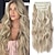 cheap Clip in Extensions-4PCS Clip in Hair Extensions Honey Blonde Mixed Light Brown 20 Inch Long Wavy Synthetic Hair Extensions