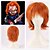 preiswerte Kostümperücke-Chucky orange kurze Cosplay-Perücke, Braut von Chucky, hitzebeständige Cosplay-Perücken