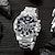 お買い得  クォーツ腕時計-男性 クォーツ 大きめ文字盤 腕時計 デジタルダイヤル ワールドタイム デコレーション ステンレス 腕時計