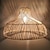 abordables Luces colgantes-Lámpara de araña de bambú de ratán retro, 40 cm, e26/e27, la iluminación del techo de la lámpara es aplicable a la sala de estar, dormitorio, restaurante, cafetería, bar, restaurante, club, 110-240v