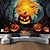 abordables halloween tentures murales-Décorations d&#039;Halloween tapisserie jack o lantern citrouille décor art mural grande tapisserie suspendue décor mural photographie toile de fond couverture rideau maison chambre salon chauve-souris