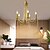 cheap Candle-Style Design-Gold Modern Farmhouse Chandelier 3/6/8/9/10/12-Light Distressed White Wood Bead &amp; Brass Iron Light Fixture Shabby Chic Candle Ceiling Hanging for Dining Living Room Kitchen Bedroom Foyer Entryway 110-240V