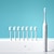 abordables Protección personal-cepillo de dientes eléctrico con 8 cabezales de cepillo inteligente temporizador de 6 velocidades ipx7 cepillo de dientes recargable de viaje a prueba de agua con temporizador para mujeres y hombres