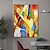 levne Abstraktní malby-ruční olejomalba plátno nástěnné umění dekorace moderní barevné čáry abstraktní pro domácí výzdobu válcované bezrámové nenatažené malování