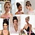 cheap Ponytails-Messy Hair Bun Top Knot Clip in Bun Fake Hair Bun Ponytail Extension 12 Inch Synthetic Chignon Updo Hairpiece for Women Black