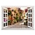 billiga Väggklistermärken-3d fönster väggklistermärken rose flower lane vardagsrum sovrum rum dekoration