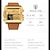 baratos Relógios Quartz-poedagar luxo masculino relógio de quartzo retângulo esportivo à prova d&#039;água multifuncional relógio de pulso analógico de quartzo calendário luminoso relógio masculino digital relógios masculinos