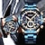 お買い得  クォーツ腕時計-カレン男性腕時計トップブランドの高級スポーツクォーツメンズ腕時計フルスチール防水クロノグラフ腕時計男性レロジオ masculino