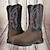 levne Cowboy &amp; Western Boots-Pánské Boty Kovbojské boty Turistika Chůze Vinobraní Na běžné nošení Venkovní Umělá kůže Protiskluzové Povaleč Hnědá Kávová Zima
