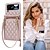 baratos Capa Samsung-telefone Capinha Para Samsung Galaxy Z Flip 3 Bolsa Bolsa Capa para Cartão Wallet Zíper com alça transversal removível com pulseira Retro PC Couro PU