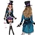 cheap Men&#039;s &amp; Women&#039;s Halloween Costumes-Cosplay Mad Hatter Cosplay Costume Outfits Adults&#039; Women&#039;s Party Cosplay Halloween Mardi Gras Easy Halloween Costumes