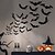 abordables Autocollants d&#039;Halloween-halloween noir chauve-souris pvc 3d mur halloween chauve-souris autocollant décoration murale scène mise en page horreur autocollant halloween partie décoration intérieur et extérieur accueil fenêtre