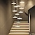 cheap Unique Chandeliers-Chandelier 3/6/8/10/12 Head Modern Light Luxury Chandelier Lotus Leaf Acrylic Lamp Shade Staircase Long Chandelier Living Room Restaurant LED Light 110-240V