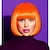 baratos Perucas Sintéticas sem Touca-peruca bob vermelha com franja peruca curta de fibra sintética de 12 polegadas para mulheres perucas curtas bob e peruca cosplay halloween bob