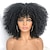 abordables Pelucas de máxima calidad-Peluca afro rizada corta con flequillo para mujeres negras peluca de pelo rizado rizado pelucas llenas sintéticas afro