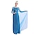 billige Film- og TV-kostymer-Frozen Prinsesse Elsa Kjoler Cosplay kostyme Blomsterpikekjole Dame Film-Cosplay A-linje Merke mønster kjole 1106 Halloween Maskerade Kjole