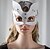 baratos Wearables &amp; Dress-Up-feminino sexy meia cara raposa role-playing máscara de pele de gato rebite gola punk bola de maquiagem para festa de halloween máscara chique máscara de pele de raposa pu máscara de pele de raposa