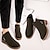 cheap Ankle Boots-Women&#039;s Boots Suede Shoes Plus Size Daily Solid Color Booties Ankle Boots Winter Block Heel Round Toe Fashion Casual Minimalism Suede Zipper Light Brown Black Army Green